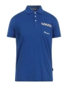 Aquascutum Man Polo Shirt Blue Size M Cotton