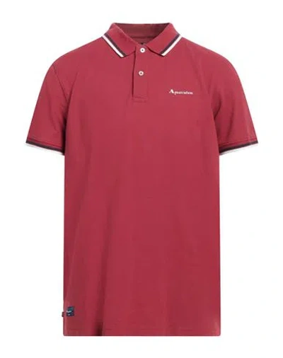 Aquascutum Man Polo Shirt Brick Size Xxl Cotton In Red