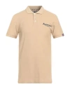 Aquascutum Man Polo Shirt Camel Size Xxl Cotton In Beige