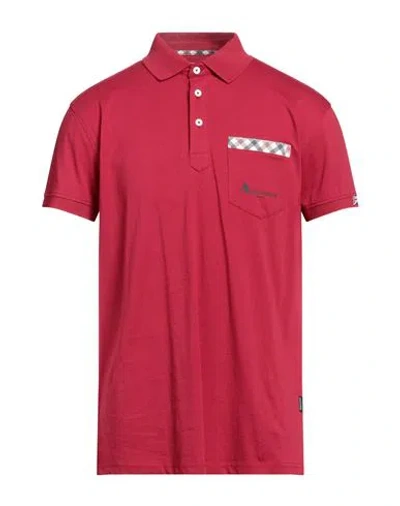 Aquascutum Man Polo Shirt Garnet Size Xl Cotton In Red