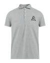 Aquascutum Man Polo Shirt Light Grey Size Xxl Cotton, Elastane