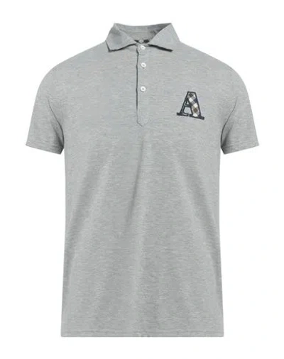 Aquascutum Man Polo Shirt Light Grey Size Xxl Cotton, Elastane