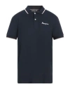 Aquascutum Man Polo Shirt Midnight Blue Size S Cotton, Elastane