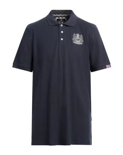AQUASCUTUM AQUASCUTUM ACTIVE MAN POLO SHIRT MIDNIGHT BLUE SIZE M COTTON