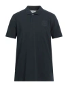 Aquascutum Man Polo Shirt Black Size 3xl Cotton In Navy