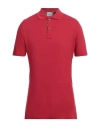 Aquascutum Man Polo Shirt Brick Size Xxl Cotton, Elastane In Red