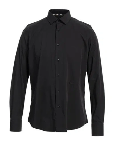 Aquascutum Man Shirt Black Size 17 Cotton