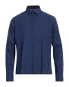 Aquascutum Man Shirt Blue Size 17 Cotton