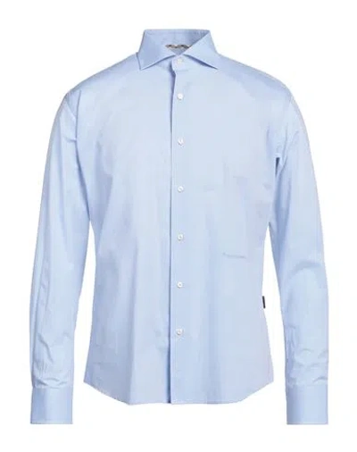 Aquascutum Man Shirt Light Blue Size 17 Cotton