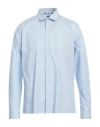 Aquascutum Man Shirt Sky Blue Size 17 Cotton