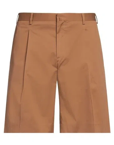 Aquascutum Active Man Shorts & Bermuda Shorts Camel Size 36 Cotton, Elastane In Beige
