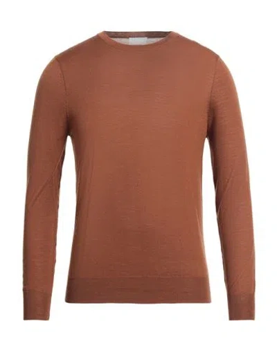 Aquascutum Man Sweater Brown Size S Wool