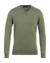 Aquascutum Man Sweater Military Green Size Xxl Cotton