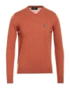 Aquascutum Man Sweater Orange Size S Virgin Wool, Acrylic In Orange