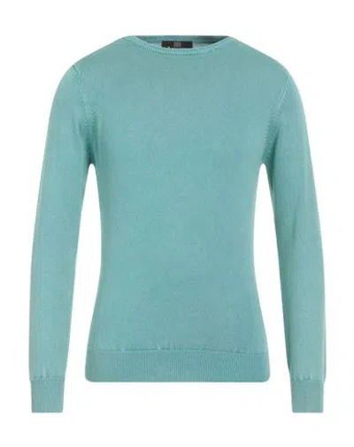 Aquascutum Man Sweater Turquoise Size Xxl Cotton In Blue