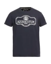 Aquascutum Man T-shirt Navy Size M Cotton, Elastane In Navy Blue