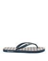Aquascutum Man Thong Sandal Blue Size 9 Rubber In Blue