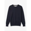 AQUASCUTUM MENS ACTIVE CHECK SLEEVES SWEATER IN NAVY