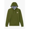 AQUASCUTUM MENS ACTIVE CLUB CHECK PATCH HOODIE IN ARMY GREEN
