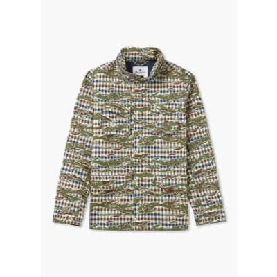 Aquascutum Mens Active Field Jacket In Camo Club Check In Grey