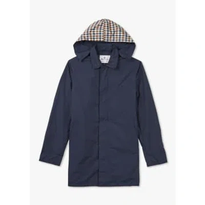 Aquascutum Mens Active Packable Trench In Navy In Blue