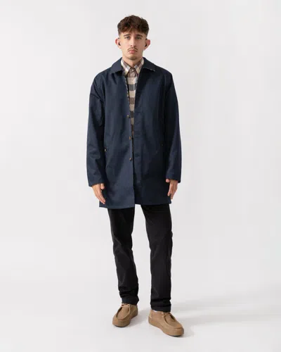 Aquascutum Mens Archival Reversible Mid Coat In Blue