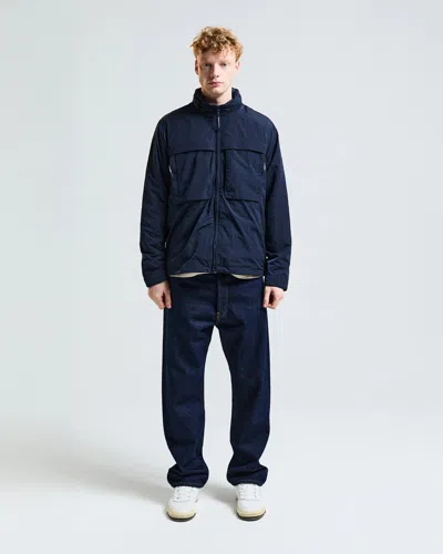 Aquascutum Mens Lamina Mock Neck Jacket In Blue