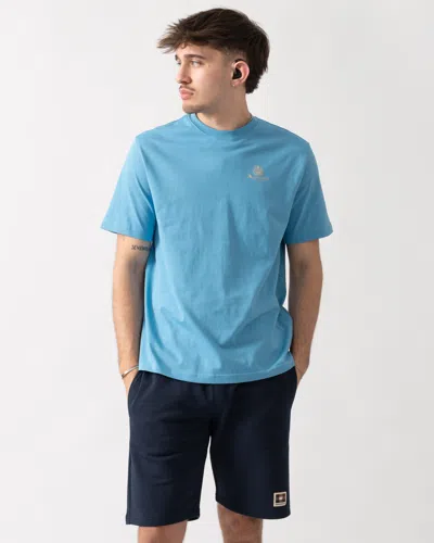Aquascutum Mens Small Logo T-shirt In Blue
