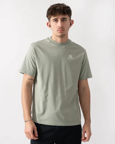 Aquascutum Mens Small Logo T-shirt In Gray
