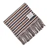 Aquascutum Merino Wool Club Check Scarf In Beige