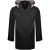Aquascutum Packable Trench Coat Black In Black