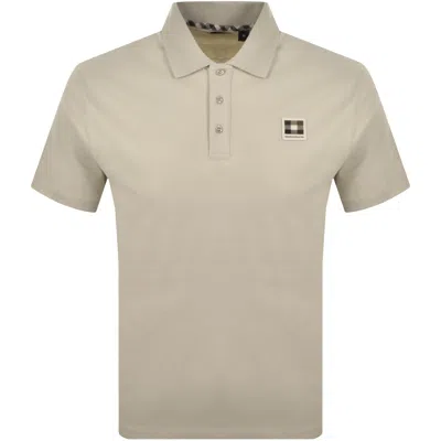 Aquascutum Pique Badge Polo T Shirt Beige In Neutral
