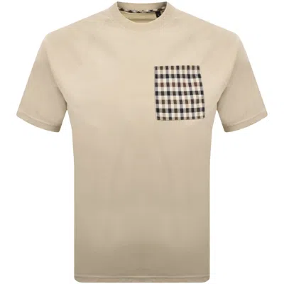 Aquascutum Pocket T Shirt Beige In Brown