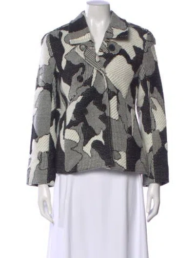 Pre-owned Aquascutum Printed V-neck Sweater W/ Tags In Multi