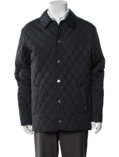 Pre-owned Aquascutum Puffer Coat W/ Tags In Blue