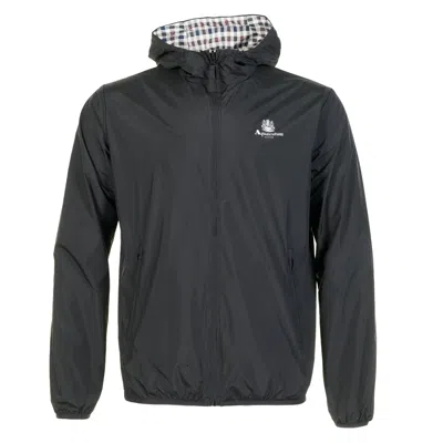 Aquascutum Reversible Active Hooded Sailor Windrunner Jacket Black