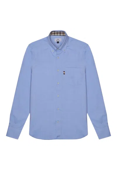 Aquascutum Shirt Man  A005 Sh001 08 L.blu In Blue