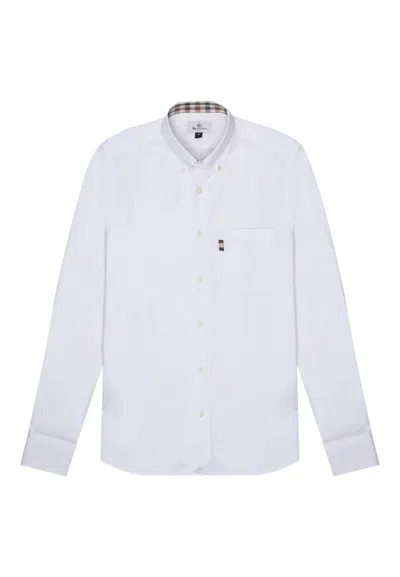 Aquascutum Shirt Man  A005 Sh004 01 White