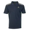 Aquascutum Short Sleeve Stripes Pique Polo Shirt Navy In Blue