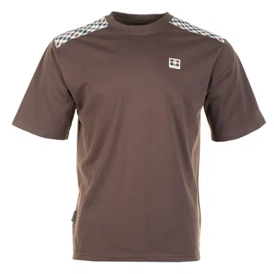 Aquascutum Shoulder T Shirt Chocolate In Brown