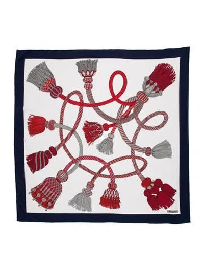 Pre-owned Aquascutum Silk Patterned Bandana In Neutrals