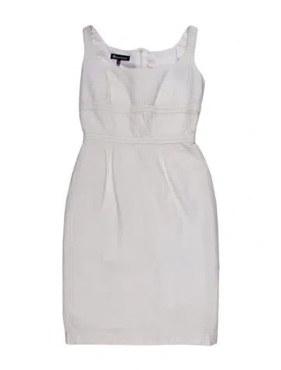 Pre-owned Aquascutum Square Neckline Mini Dress In Neutral