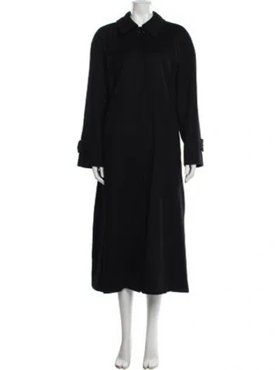 Pre-owned Aquascutum Trench Coat In Black