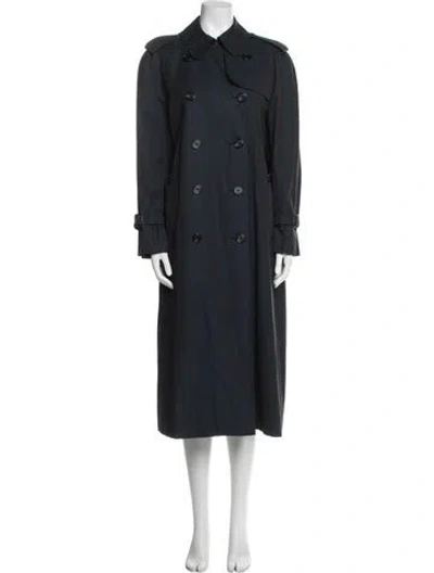 Pre-owned Aquascutum Trench Coat In Blue