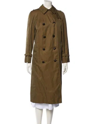 Pre-owned Aquascutum Trench Coat In Green