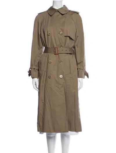 Pre-owned Aquascutum Trench Coat In Green