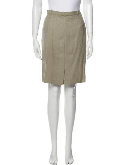 Pre-owned Aquascutum Vintage Knee-length Skirt In Green