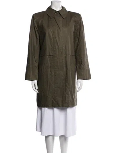 Pre-owned Aquascutum Vintage Trench Coat In Green