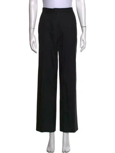Pre-owned Aquascutum Vintage Wide Leg Pants In Black