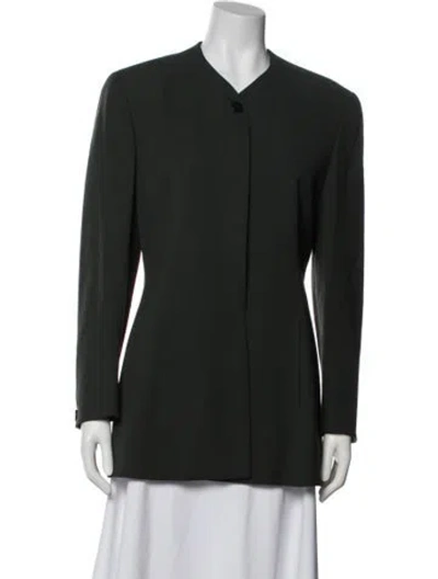 Pre-owned Aquascutum Vintage Wool Evening Jacket In Green